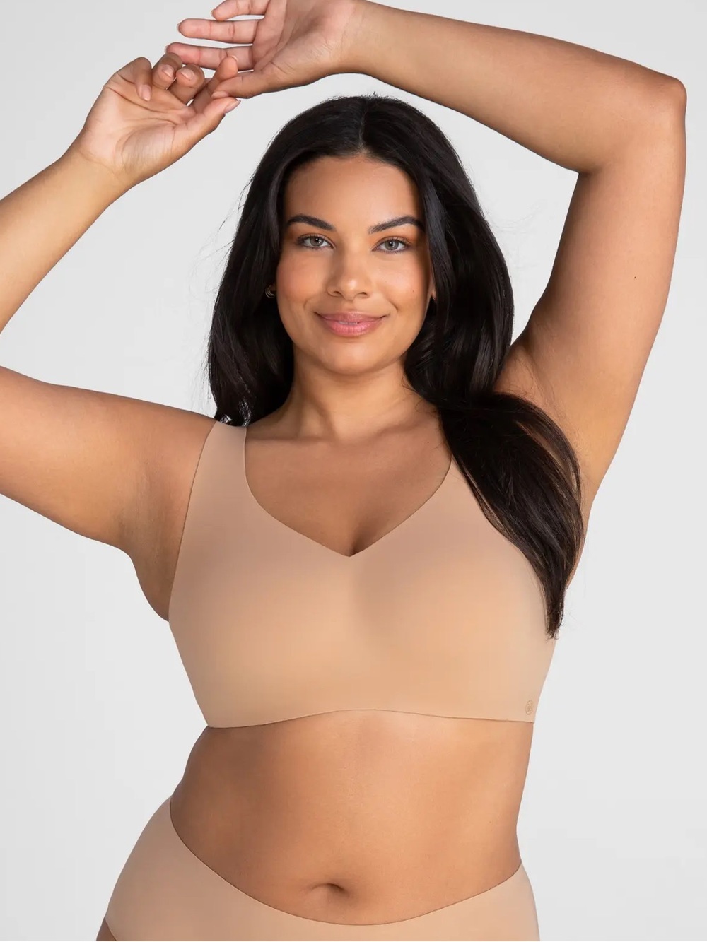 Honeylove SoftForm Bra Seamless Pink Nude Wireless Soft Support for Everyday XL